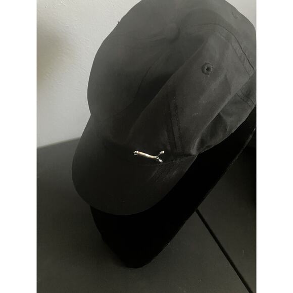 Puma Logo Moisture Wicking Running Hat Black Womens Fit chrome 3d logo - Picture 3 of 5